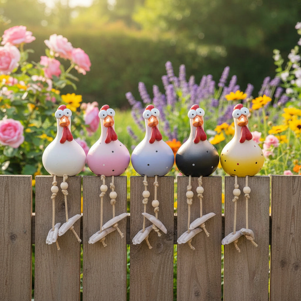 Tuinbeeldje Beweegbare Kip voor Creatieve Decoratie 2