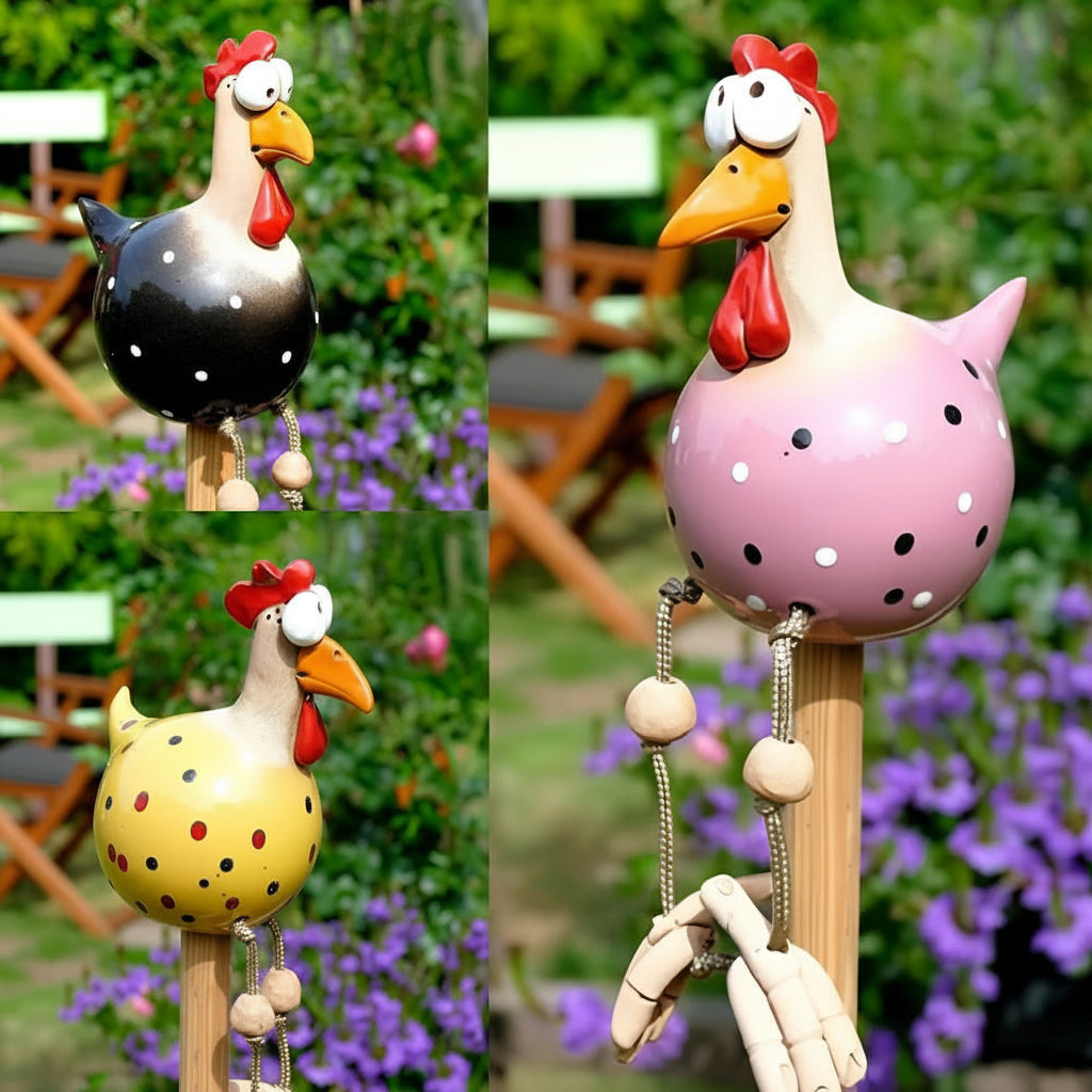 Tuinbeeldje Beweegbare Kip voor Creatieve Decoratie 3