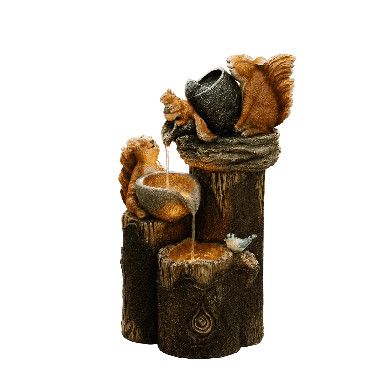 Tuinbeeldje Eend en Eekhoorn Motief Decoratief voor Buiten 0
