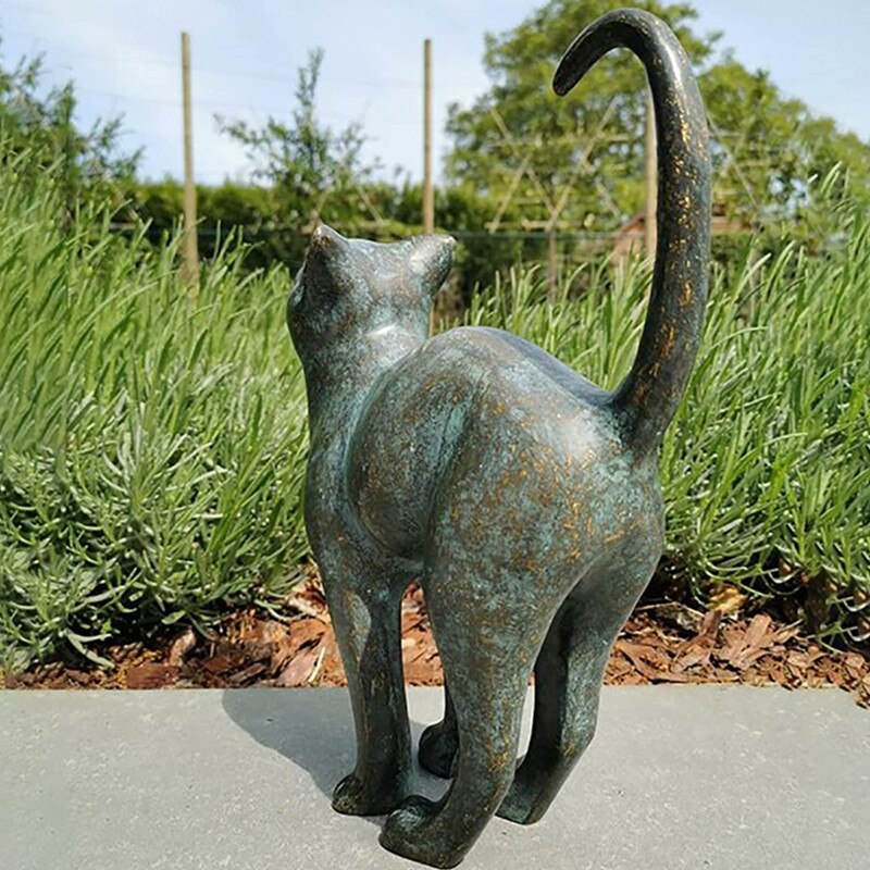 Tuindecoratie Kattenbeeld Charmant voor Buiten 5