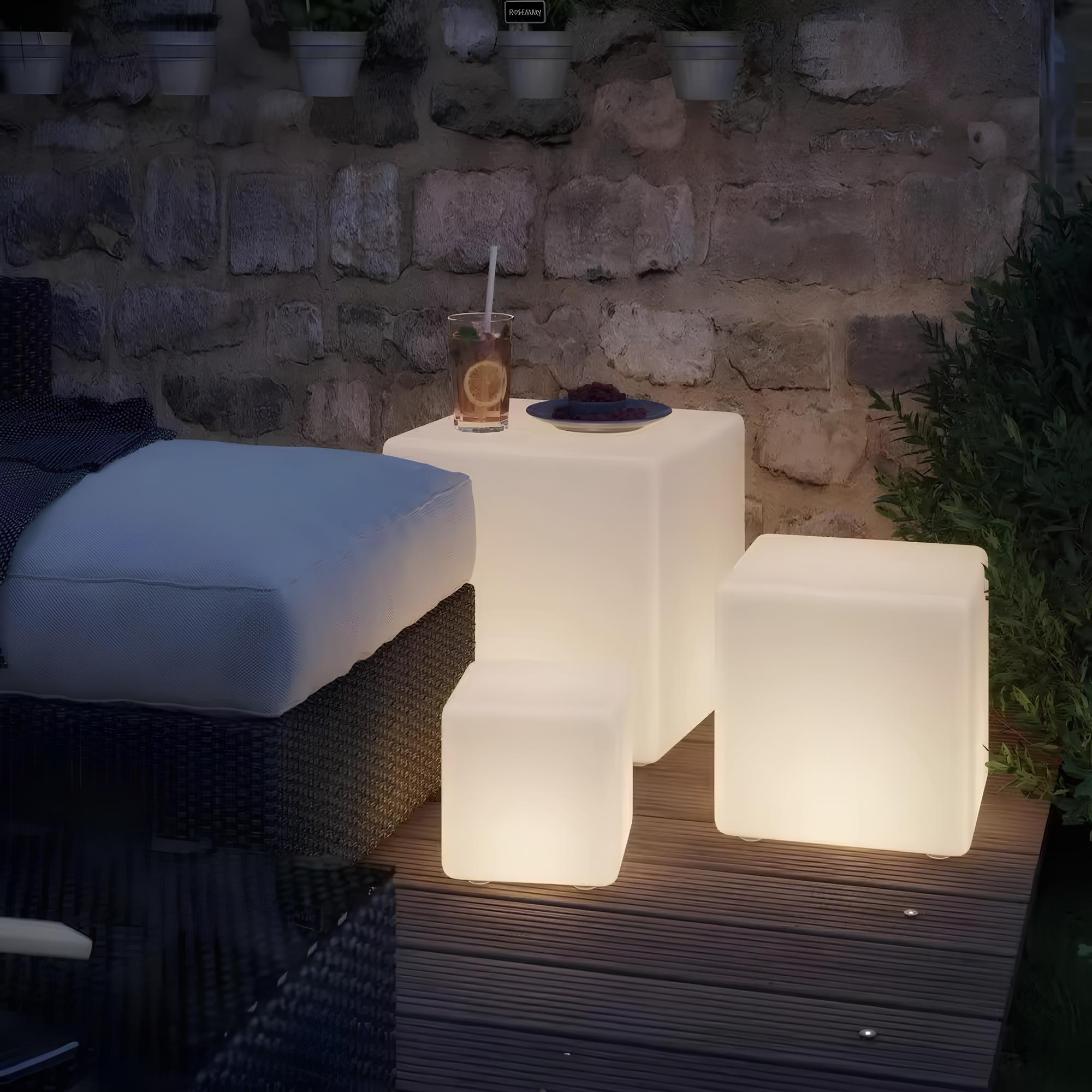 Tuinlamp Kubus Draadloos en Oplaadbaar 8