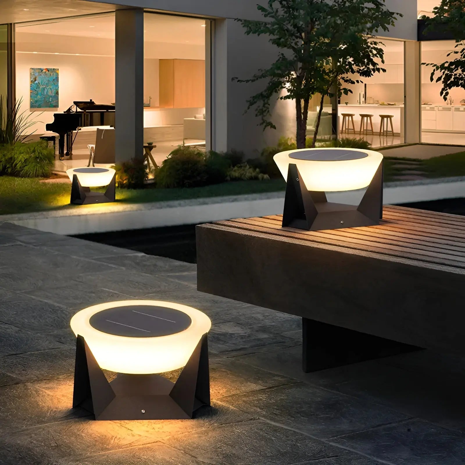 Tuinlamp op zonne-energie Japanse stijl 1