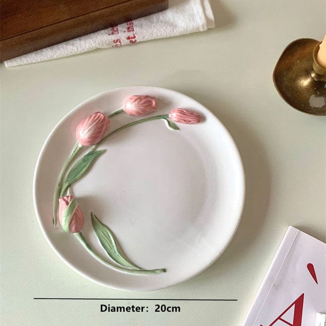 Tulpenbord Voor Feestelijke Gelegenheden Handgeschilderd 20 cm 0