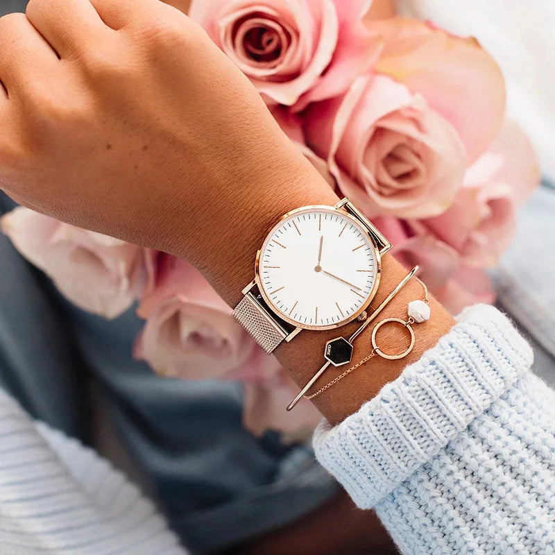Luxe Quartz Polshorloge