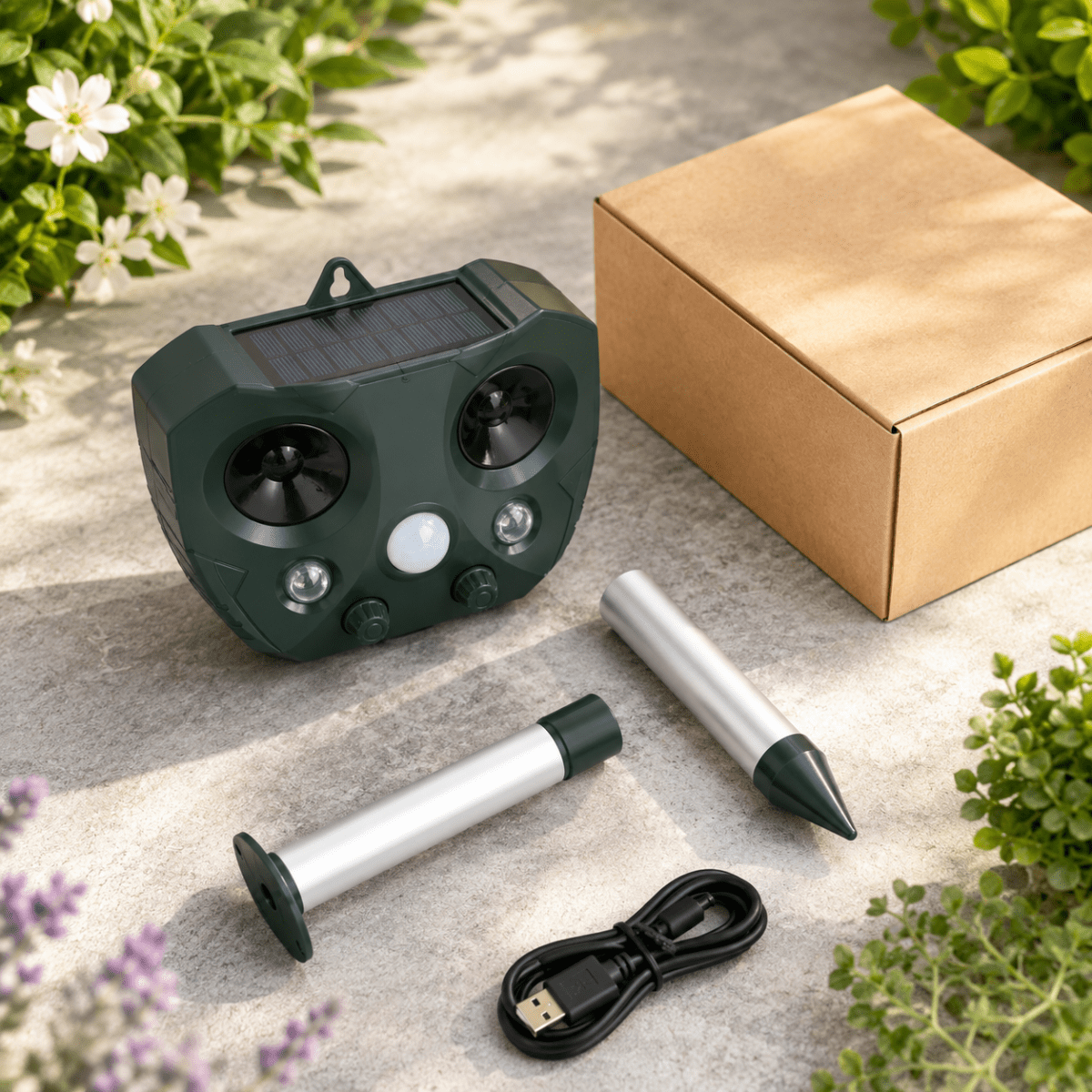 Ultrasone Dierenverjager op Zonne-energie met PIR-sensor 1