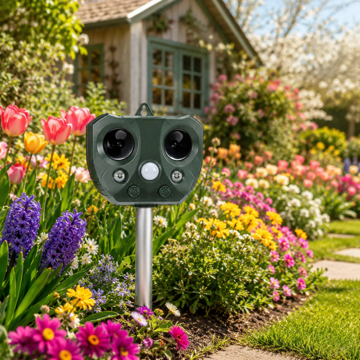 Ultrasone Dierenverjager op Zonne-energie met PIR-sensor 4