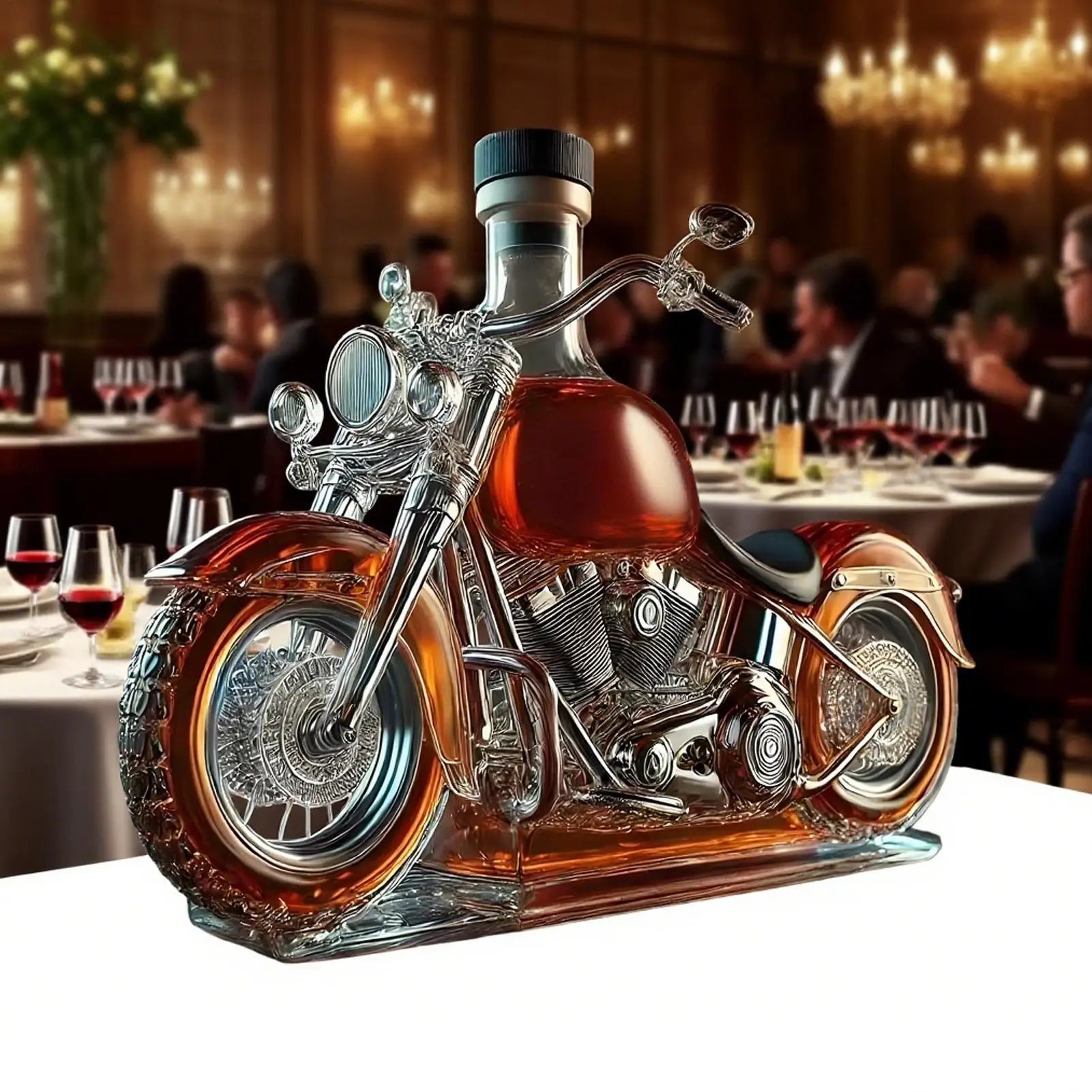 Unieke Motorfiets Karaf voor Whisky en Wijn 0