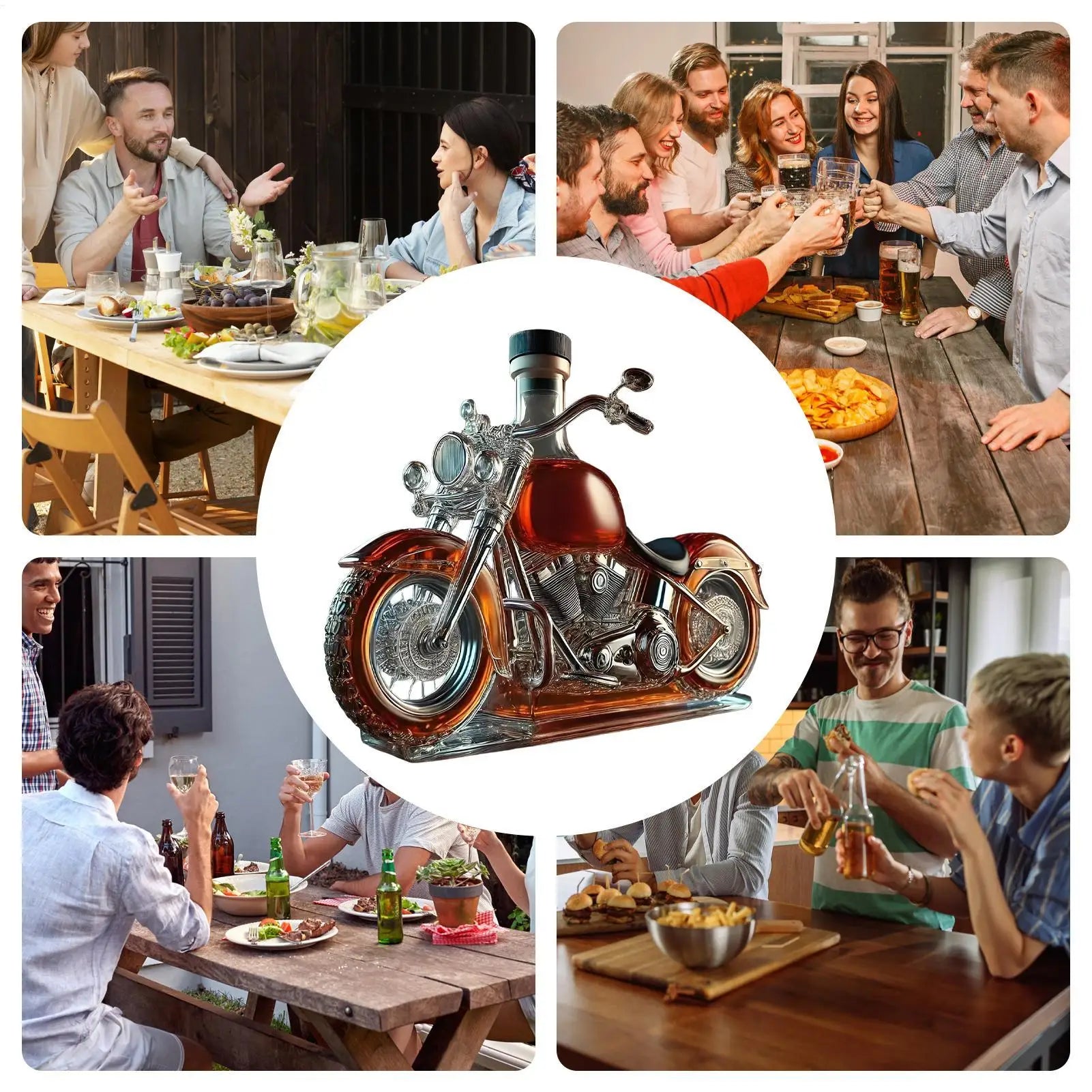 Unieke Motorfiets Karaf voor Whisky en Wijn 4