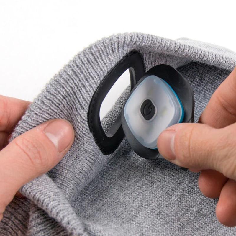 Unisex Beanie met Afneembare LED-koplamp 4