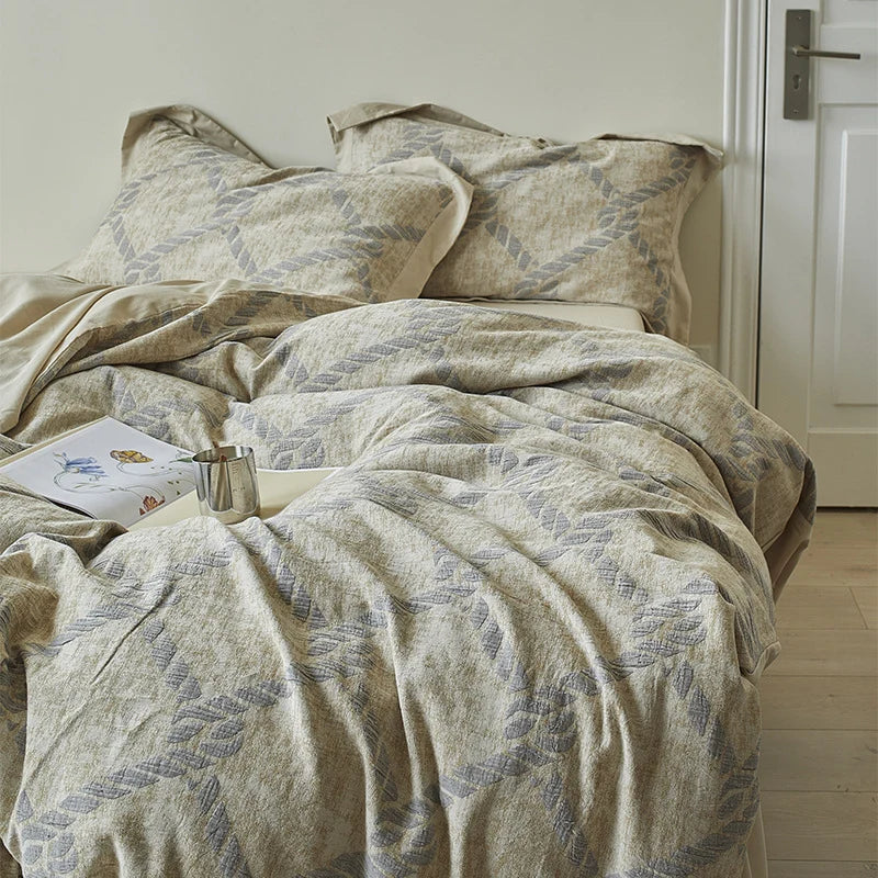 Unisex Beddengoed Set Geometrisch Ruitpatroon Ademend 2