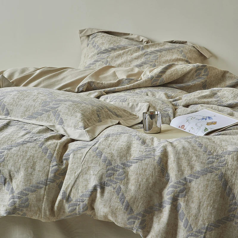 Unisex Beddengoed Set Geometrisch Ruitpatroon Ademend 4
