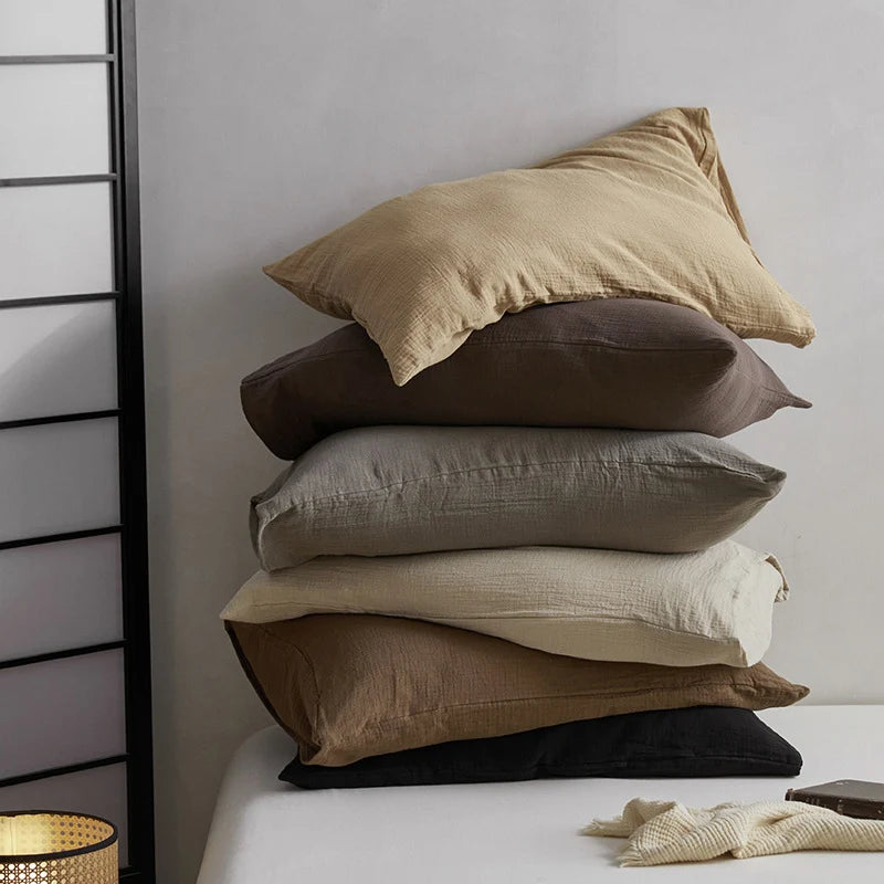 Unisex Beddengoedset Ademend Mousseline Natuurlijke Kreukelstructuur 1