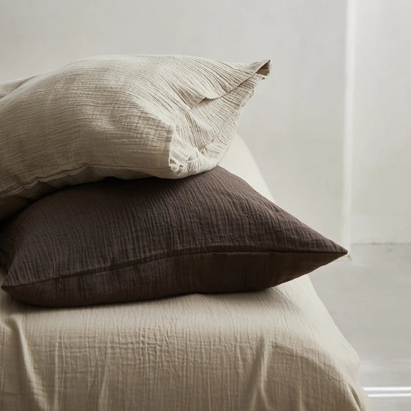 Unisex Beddengoedset Ademend Mousseline Natuurlijke Kreukelstructuur 4