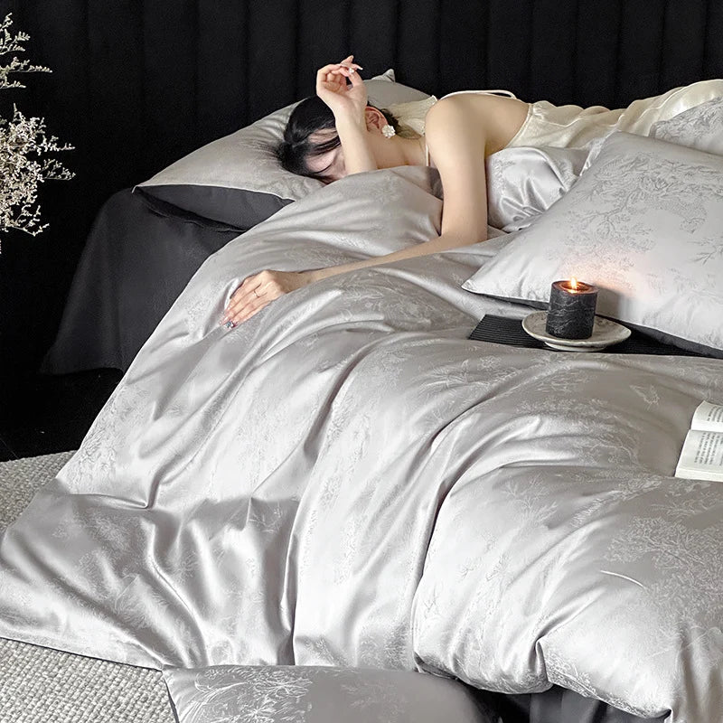 Unisex Beddengoedset Jacquard Met Omkeerbaar Design 7