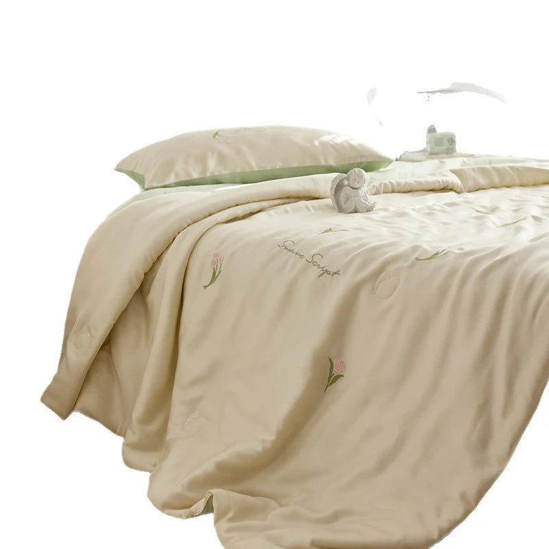 Unisex Beddenset Met Bloemenborduurwerk Voor Comfortabel Slapen 5