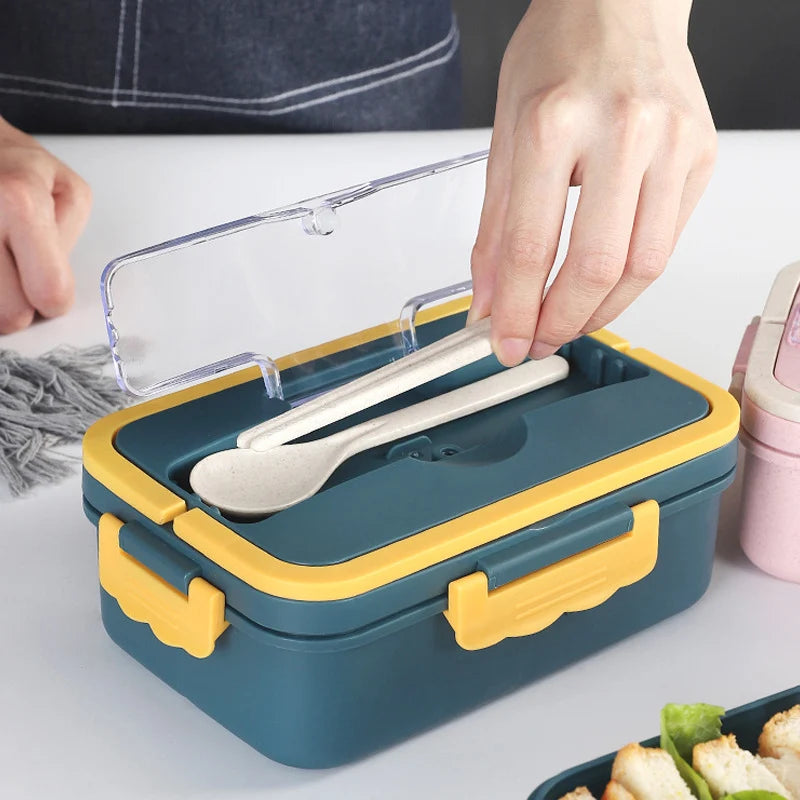 Unisex Bento-box met Meerdere Compartimenten en Veilig Afsluitbaar Deksel 1