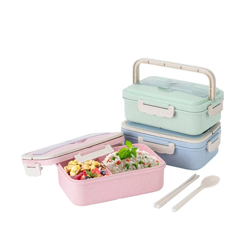 Unisex Bento-box met Meerdere Compartimenten en Veilig Afsluitbaar Deksel 4