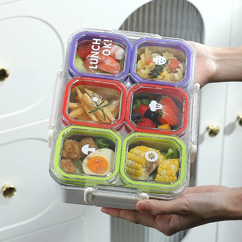 Unisex Bento Box met Meerdere Compartimenten en Veilig Sluitmechanisme 3
