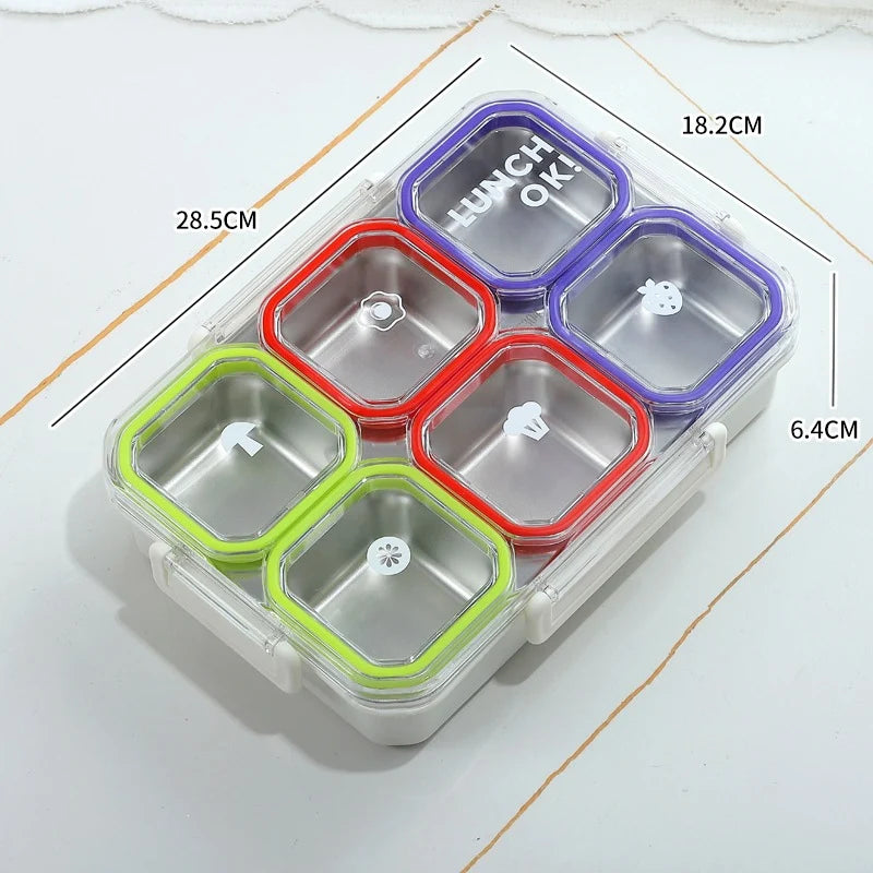 Unisex Bento Box met Meerdere Compartimenten en Veilig Sluitmechanisme 6