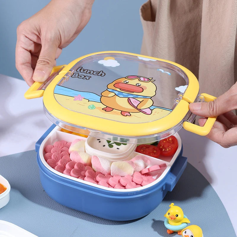 Unisex Bento Lunchbox Cartoonstijl Speels Ontwerp 3