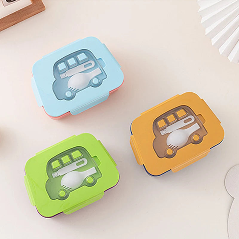 Unisex Bento Lunchbox Met Compartimenten En Bestek 2