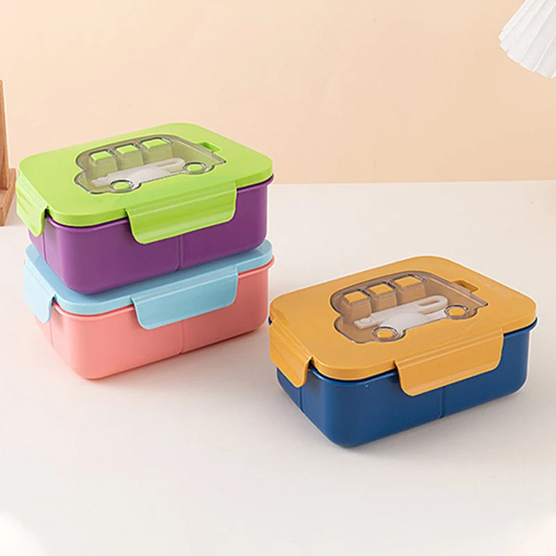 Unisex Bento Lunchbox Met Compartimenten En Bestek 3
