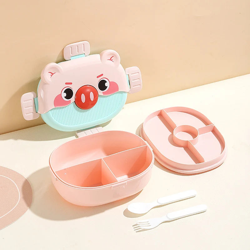 Unisex Bento Lunchbox Met Dierenthema Speels Ontwerp 3
