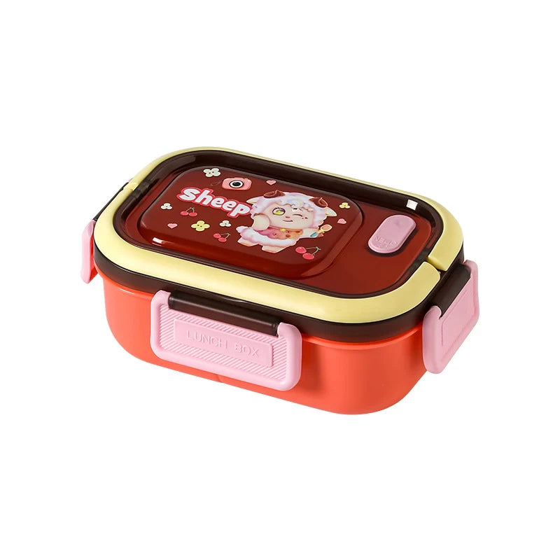 Unisex Bento Lunchbox Met Dierenthema Speels Ontwerp 5
