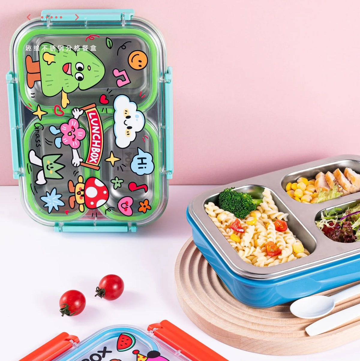 Unisex Bento Lunchbox Met Meerdere Compartimenten 0