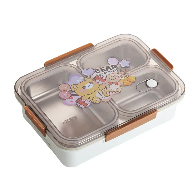 Unisex Bento Lunchbox Met Meerdere Compartimenten En Berenthema 5