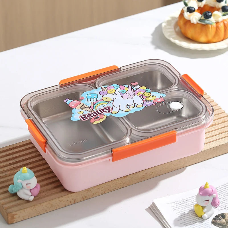 Unisex Bento Lunchbox Met Meerdere Compartimenten En Berenthema 7