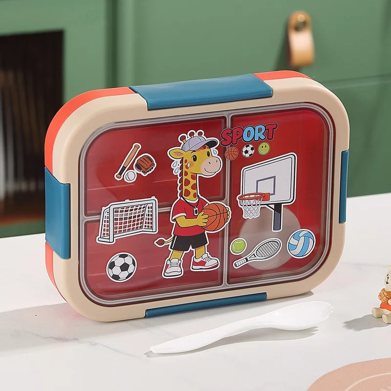 Unisex Bento Lunchbox Met Meerdere Compartimenten Sportstijl 0