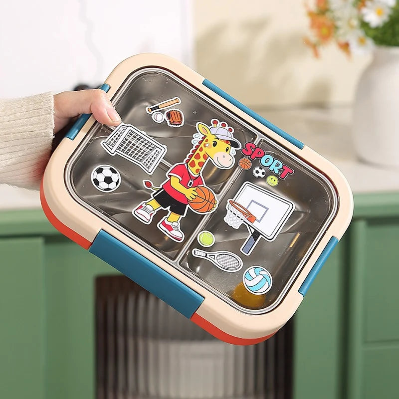 Unisex Bento Lunchbox Met Meerdere Compartimenten Sportstijl 4