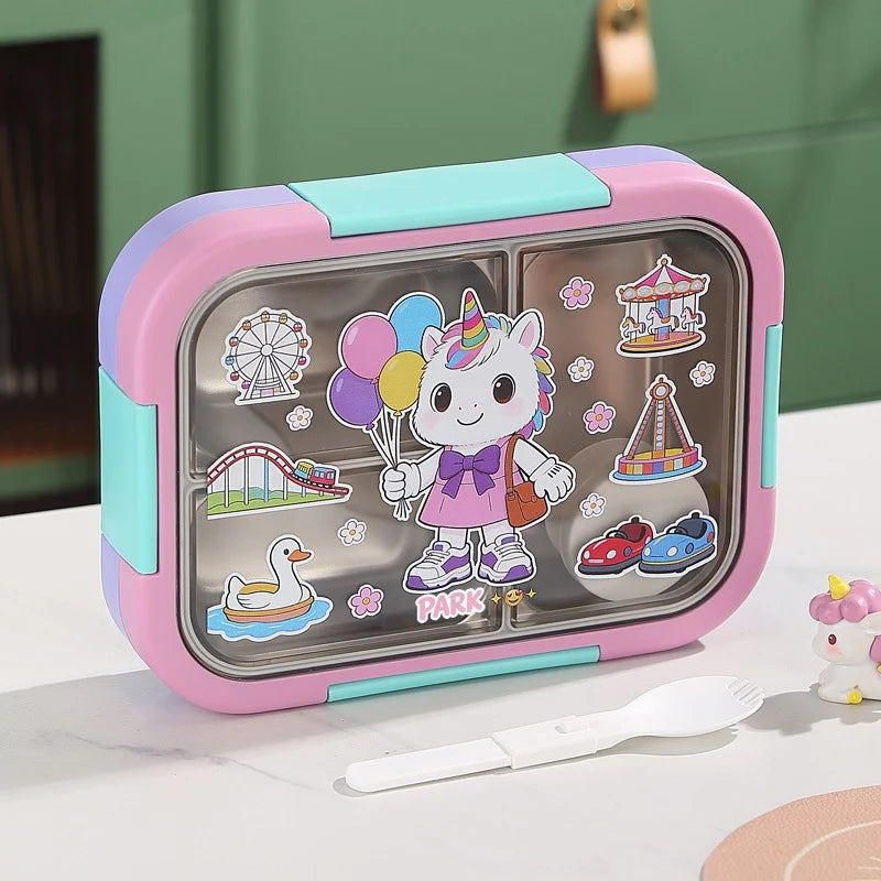 Unisex Bento Lunchbox Met Meerdere Compartimenten Sportstijl 8