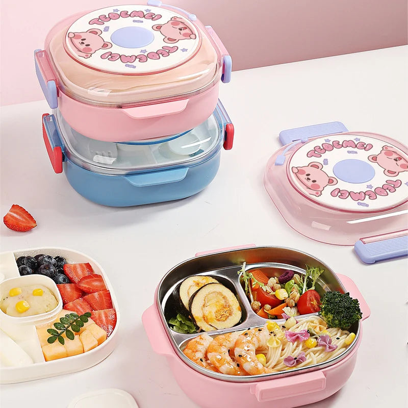Unisex Bento Lunchbox Met Meerdere Vakjes Thema 2