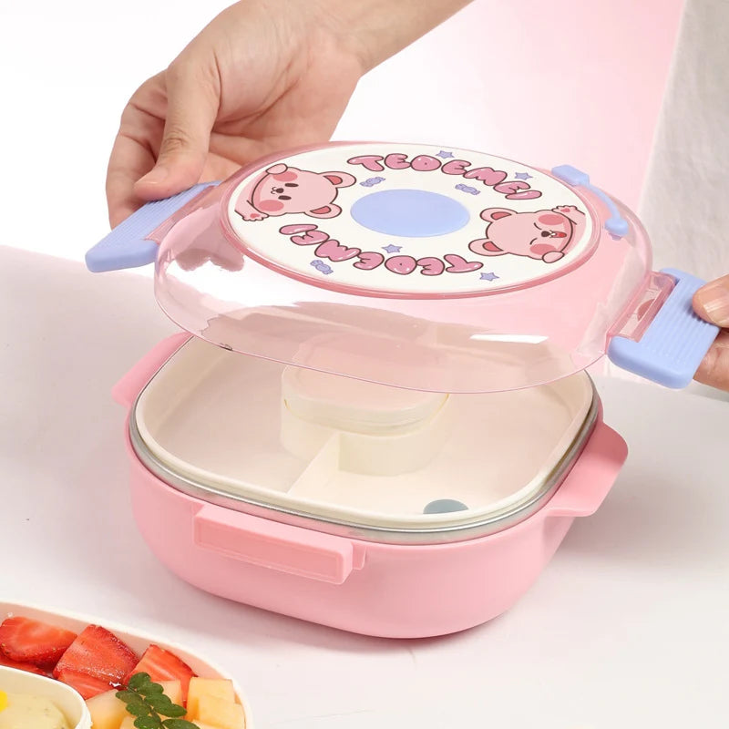 Unisex Bento Lunchbox Met Meerdere Vakjes Thema 3