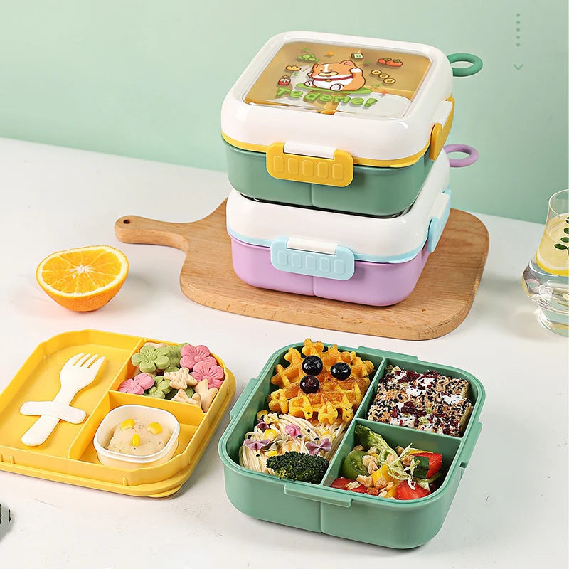 Unisex Bento Lunchbox Met Speels Thema 0