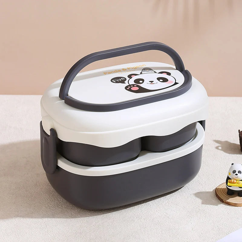 Unisex Bento Lunchbox met Berenthema en Meerdere Compartimenten 7