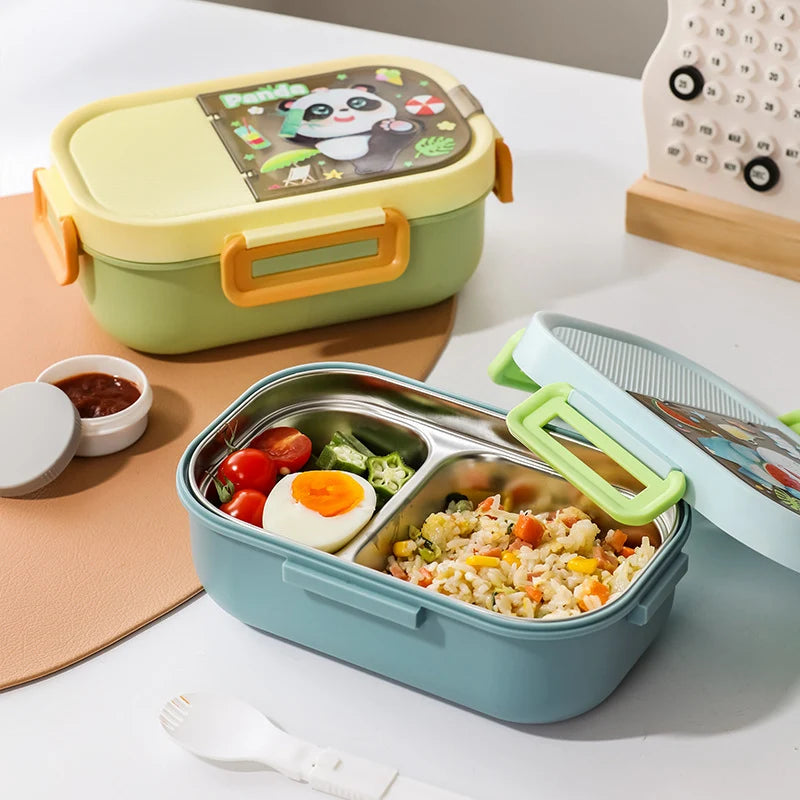 Unisex Bento Lunchbox met Dierenthema en Meerdere Compartimenten 2