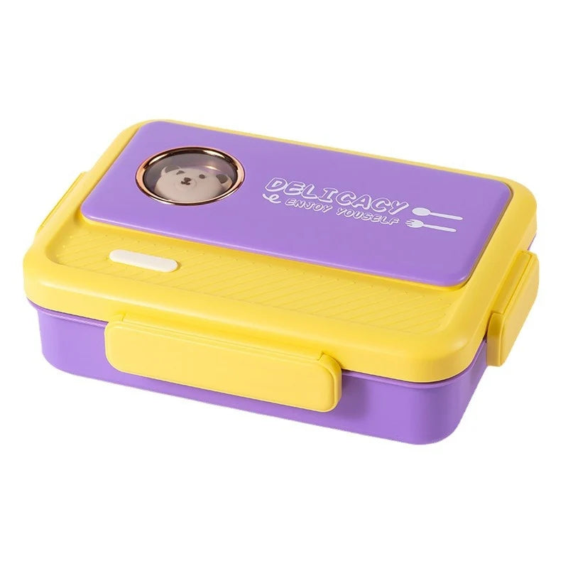 Unisex Bento Lunchbox met Meerdere Compartimenten en Dierenmotief 4