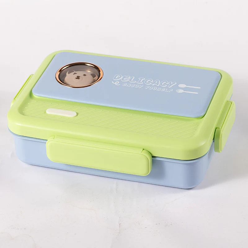 Unisex Bento Lunchbox met Meerdere Compartimenten en Dierenmotief 7