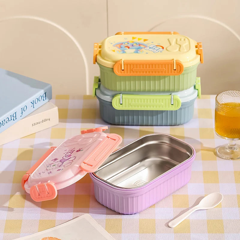 Unisex Bento Lunchbox met Speelse Figuren 2
