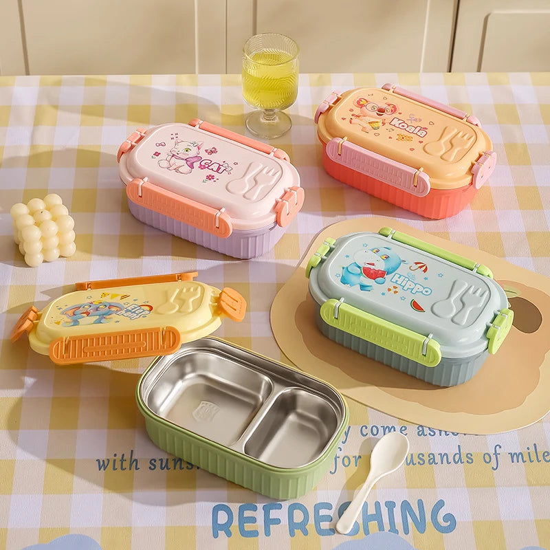 Unisex Bento Lunchbox met Speelse Figuren 6