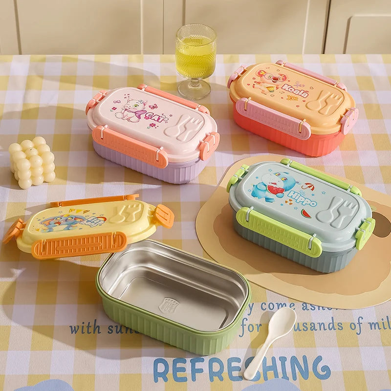 Unisex Bento Lunchbox met Speelse Figuren 7