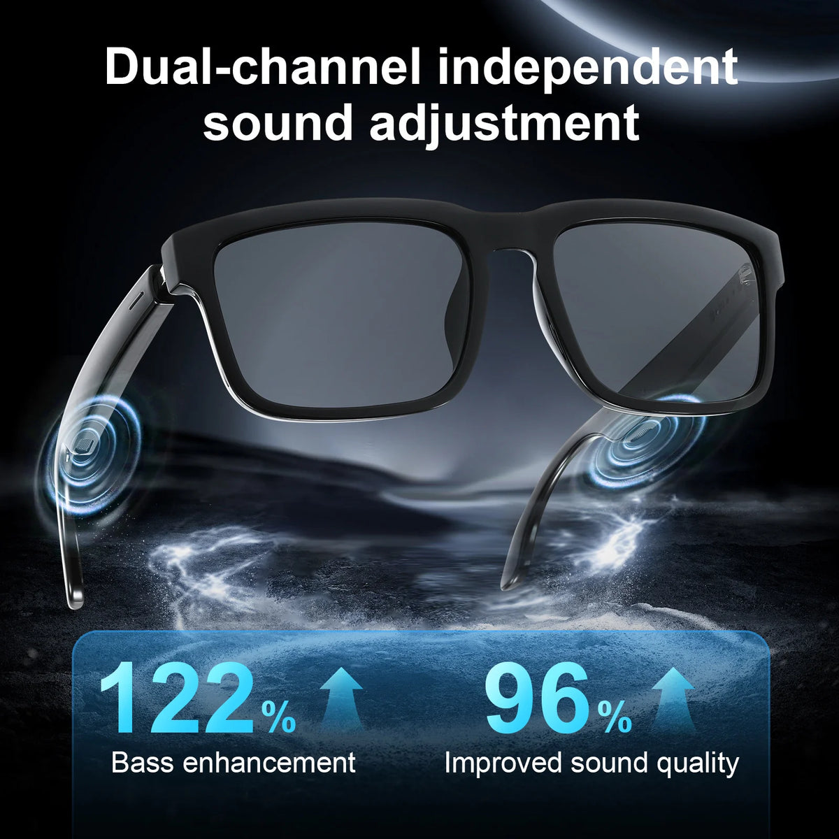 Unisex Bluetooth Zonnebril met Draadloze Hoofdtelefoon 2