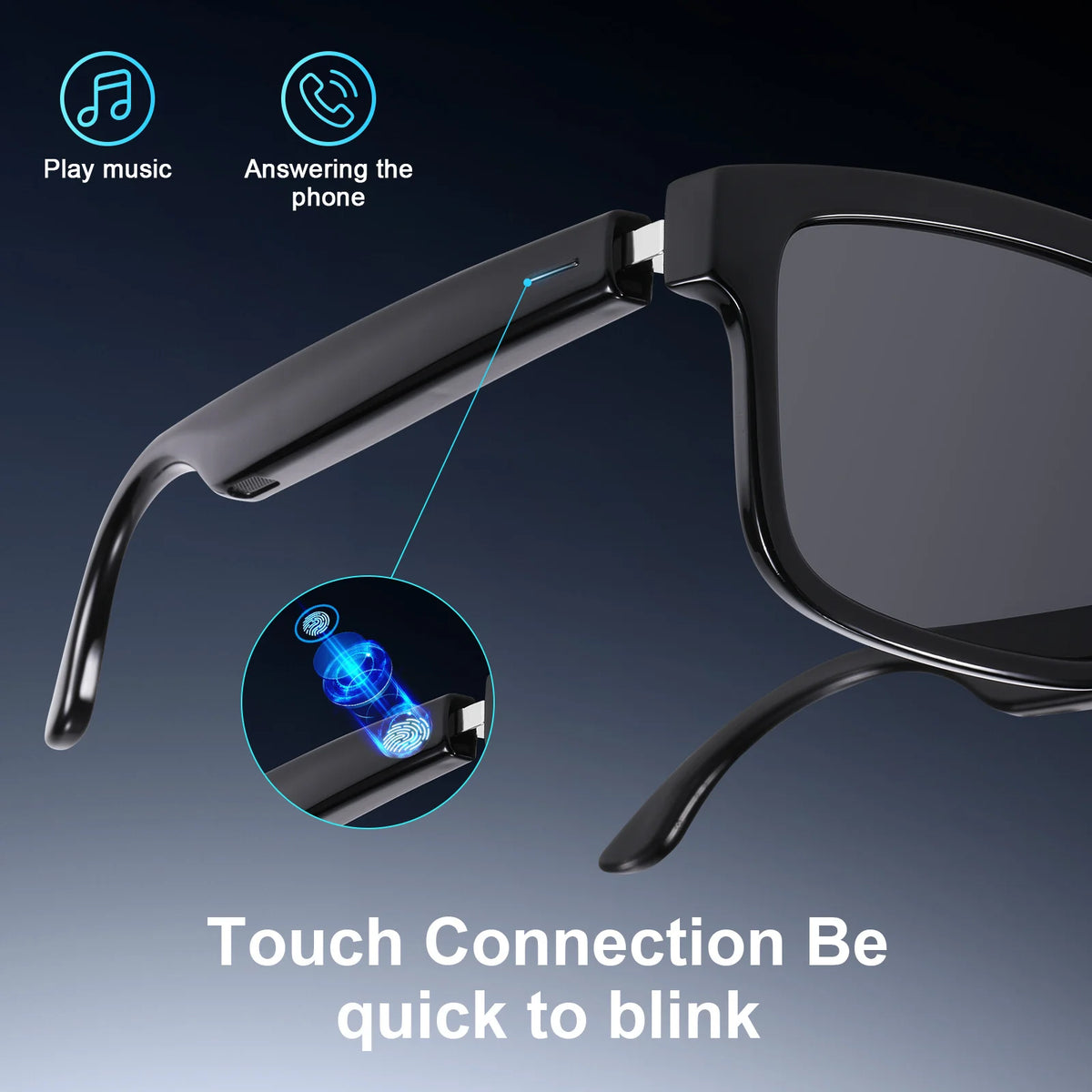 Unisex Bluetooth Zonnebril met Draadloze Hoofdtelefoon 3