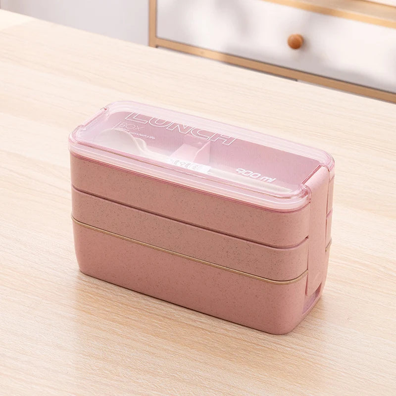 Unisex Compacte Lunchbox Praktisch Ontwerp Met Bestek 5