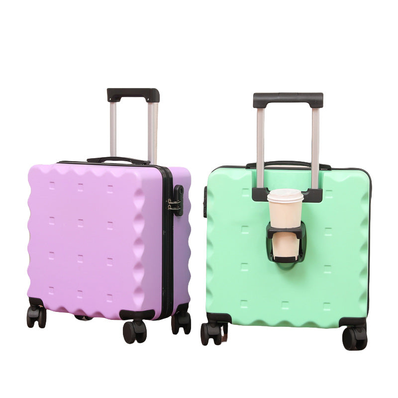 Unisex Compacte Rolkoffer met Harde Schaal en Bekerhouder 1
