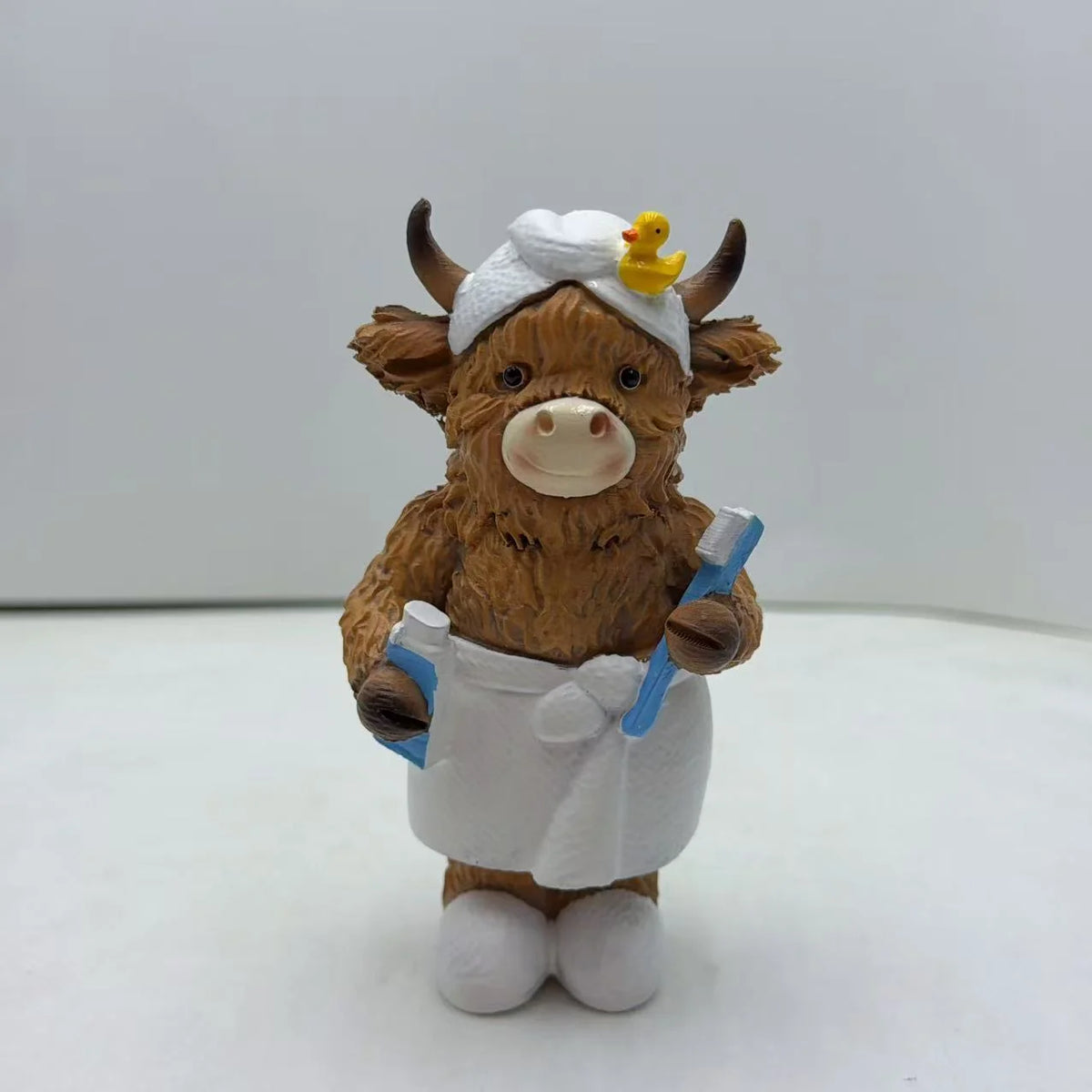 Unisex Decoratief Badkamerfiguur Schotse Hooglandkoe Humoristisch Design 10