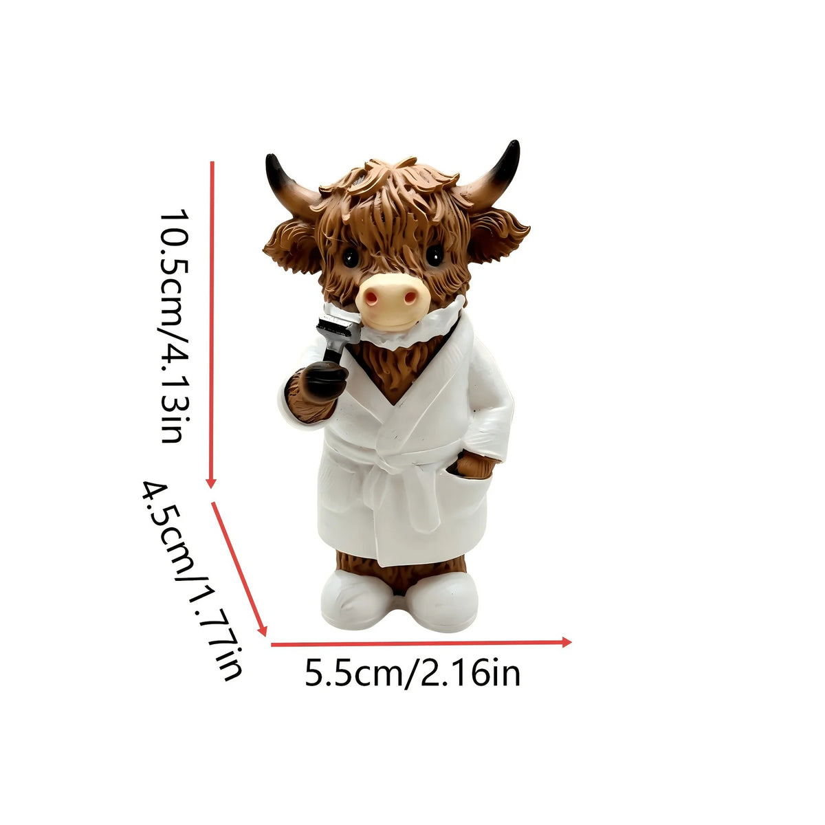Unisex Decoratief Badkamerfiguur Schotse Hooglandkoe Humoristisch Design 3